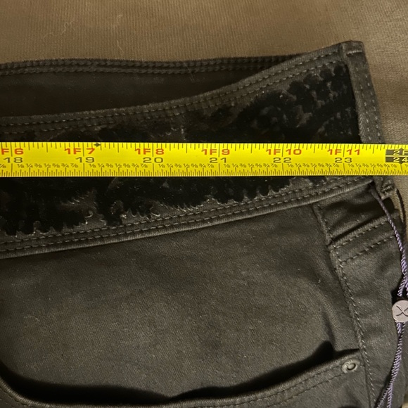 NWT NYDJ Not Your Daughters Jeans Black Velvet Waist Marilyn Straight Pants 26W - Picture 8 of 11